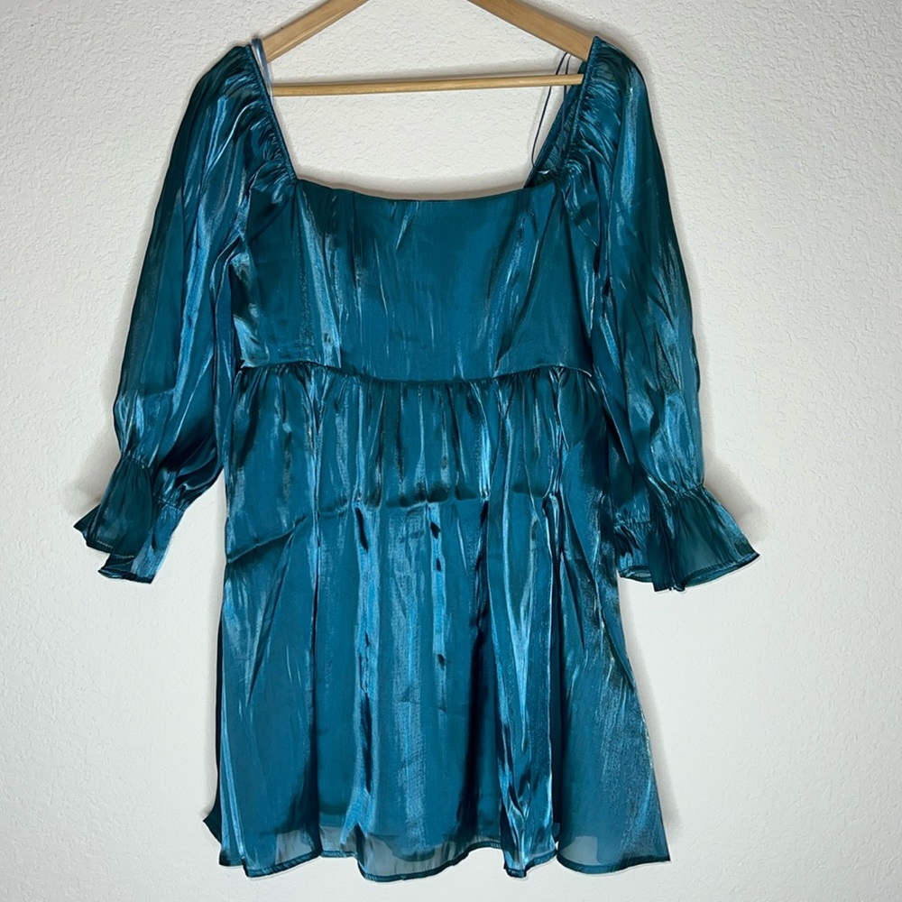 Thirty Thirty Teal Mini Dress